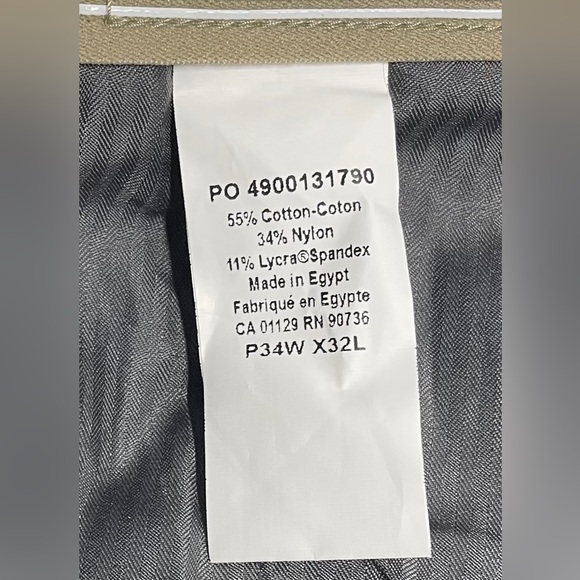 Michael Kors Men's Solid Classic Fit Beige Stretch Dress Pants 34/32 Brand New - Picture 7 of 8